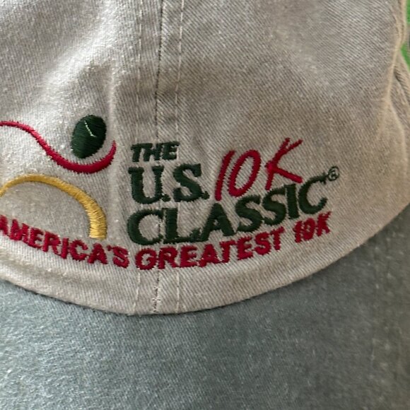 U.S. 10K Classic Marathon Hat Tan and Green Dad Hat - Picture 3 of 11
